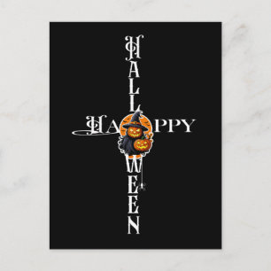 Mystical Pumpkin Witch Postcard