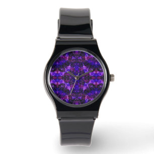Mystical Purple Abstract Alcohol Ink Art Watch