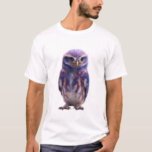 Mystical Purple Galactic Owl Men T-Shirt