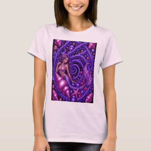 Mystical Purple Mermaid Fantasy Art Magical Ocea T-Shirt