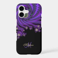 Mystical Purple Personalized Fractal iPhone X Case