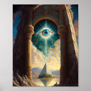 Mystical Pyramid Eye Poster