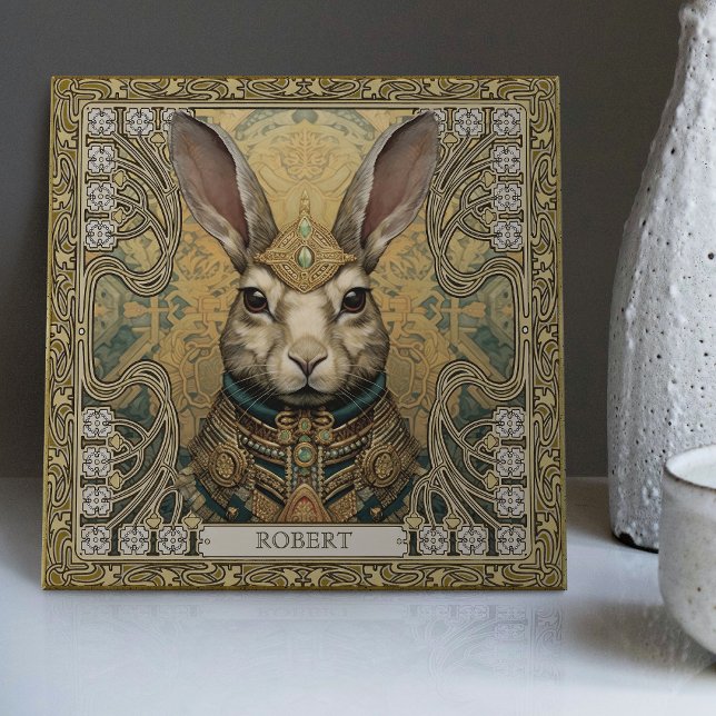 Mystical Rabbit Spirit Tribal Adornments Tile (Creator Uploaded)