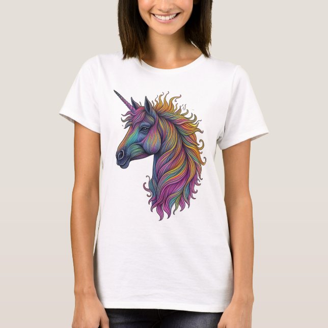 Mystical Rainbow Unicorn T-Shirt (Front)