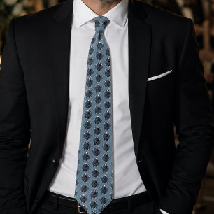 Mystical Raven Moon Phases Celestial Night Sky Tie