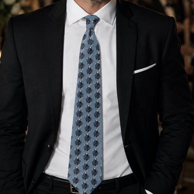 Mystical Raven Moon Phases Celestial Night Sky Tie (Creator Uploaded)