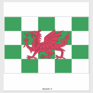 Mystical Red Celtic Dragon Flag of Wales