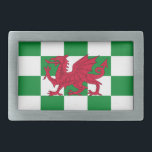 Mystical Red Celtic Dragon Flag of Wales Belt Buckle<br><div class="desc">A Dragon's Destiny: Flag for the Celts --- Inspired by the rich tapestry of Celtic history and mythology, the flag design incorporates traditional Celtic symbolism and a powerful red dragon. The flag's colour palette, featuring vibrant green and crisp white, evokes the lush landscapes and enduring spirit of Celtic lands. -...</div>