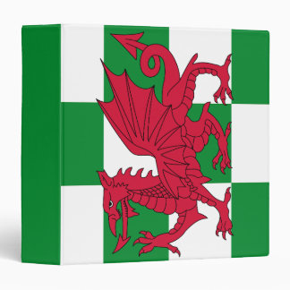 Mystical Red Celtic Dragon Flag of Wales Binder