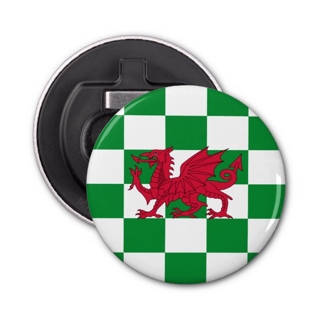 Mystical Red Celtic Dragon Flag of Wales Bottle Opener (Front)