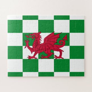Mystical Red Celtic Dragon Flag of Wales Jigsaw Puzzle