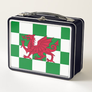 Mystical Red Celtic Dragon Flag of Wales Metal Lunch Box
