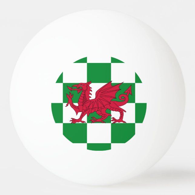 Mystical Red Celtic Dragon Flag of Wales Ping Pong Ball (Front)