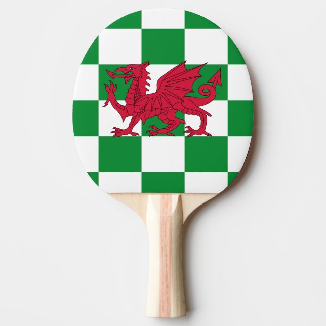 Mystical Red Celtic Dragon Flag of Wales Ping Pong Paddle (Front)
