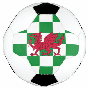 Mystical Red Celtic Dragon Flag of Wales Soccer Ball