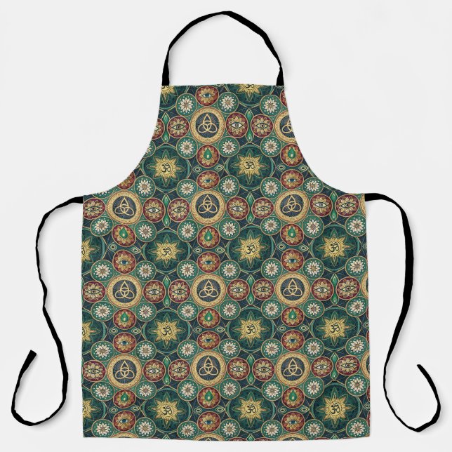 Mystical Sacred Design - Spiritual Mandala Pattern Apron (Front)