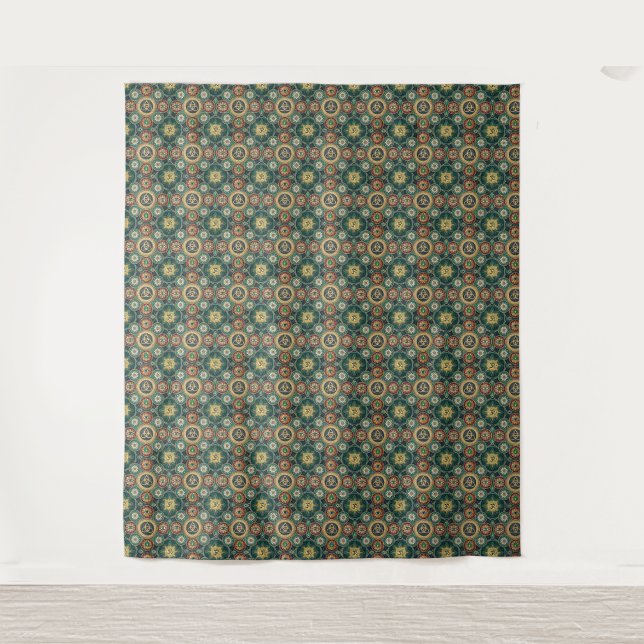 Mystical Sacred Design - Spiritual Mandala Pattern Tapestry (Front)