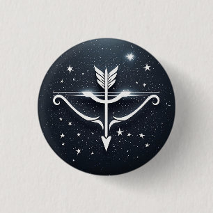 Mystical Sagittarius Zodiac Symbol 1 Inch Round Button