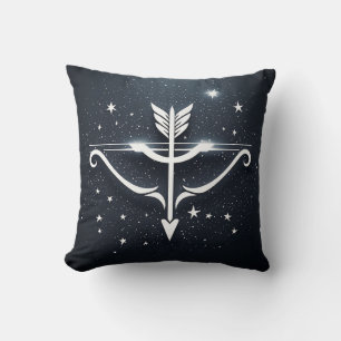 Mystical Sagittarius Zodiac Symbol Throw Pillow