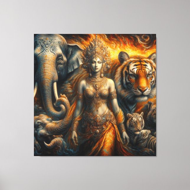 Mystical scene of spiritual canvas print (Front)