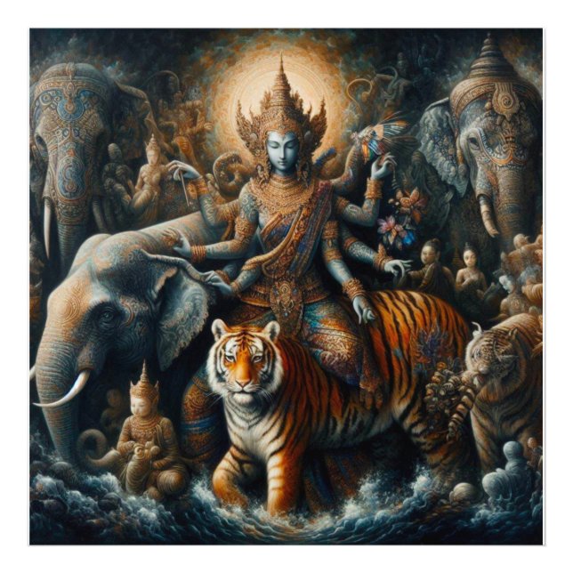 Mystical scene of spiritual photo print (Front)