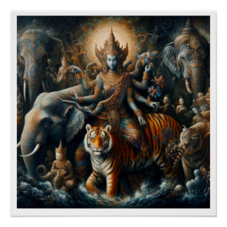 Mystical scene of spiritual poster