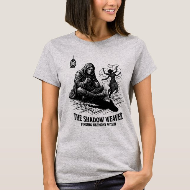 Mystical Shadow Weaver Dark Fantasy T-Shirt (Front)