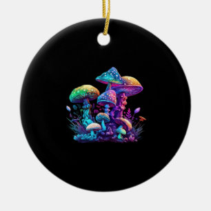 Mystical Shroom - Whimsigoth And Witchcore Wonderl Ceramic Ornament