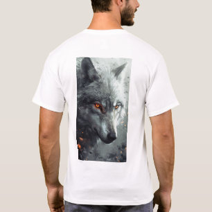 Mystical Silver Wolf Howling at the Moon T-Shirt