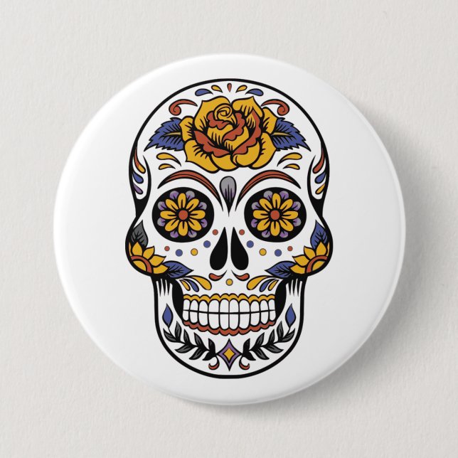 Mystical Skull 3 Inch Round Button (Front)