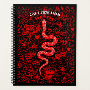 Mystical Snake Folk Art Day Planner 2026