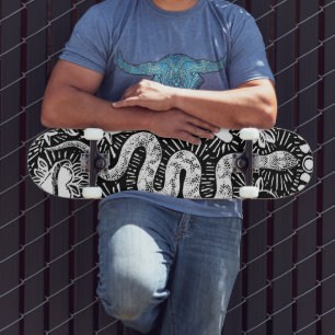 Mystical Snake Lunaire Blanc Skateboard