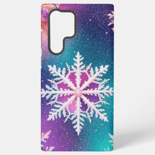 Mystical Snowflake and Cosmic Glow Phone Case