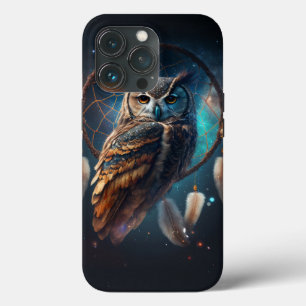 Mystical Space Owl with Dreamcatcher Art         iPhone 13 Pro Case