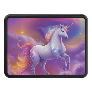Mystical Sparkle Fantasy Unicorn Nonbinary Truck Trailer Hitch Cover