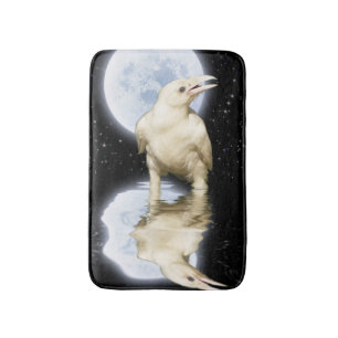 Mystical Spirit Raven and Moon Bath Mat