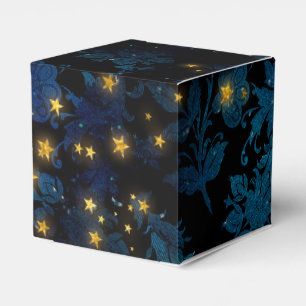 Mystical Stars Floral Damask Favor Box