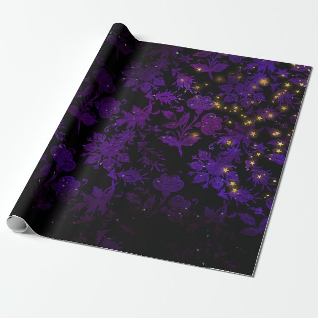 Mystical Stars Wrapping Paper (Unrolled)