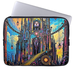 Mystical Steampunk Cathedral Laptop Sleeve