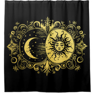 Mystical Sun and Moon in Gold