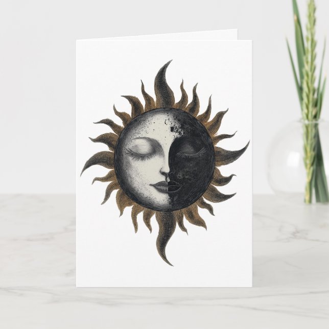 Mystical Sun Greetings Card (Front)