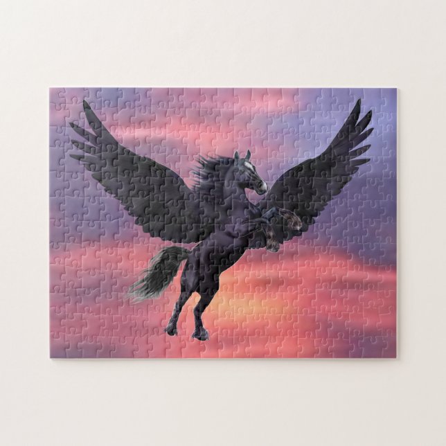 MYSTICAL SUNSET PEGASUS JIGSAW PUZZLE (Horizontal)