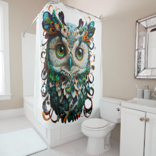  "Mystical Symmetry: Vibrant Owl Art"