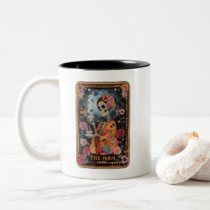 Mystical Tarot Card The Mom Fun Two-Tone Coffee Mug
