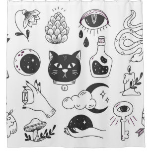 Mystical Tattoo: Hand-Drawn Vintage Badge