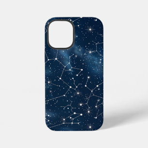 Mystical Teal White Cosmic Stars Nebula iPhone 12 Mini Case