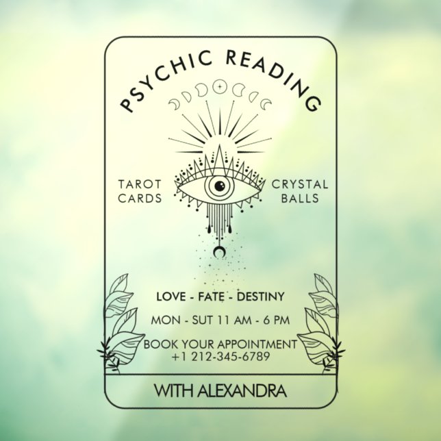 Mystical Third Eye Moon Phases Holographic  Window Cling (Sheet 3)