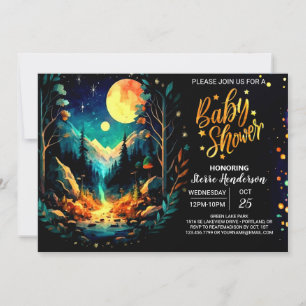 Mystical Timber Cottagecore Baby Shower Invitation