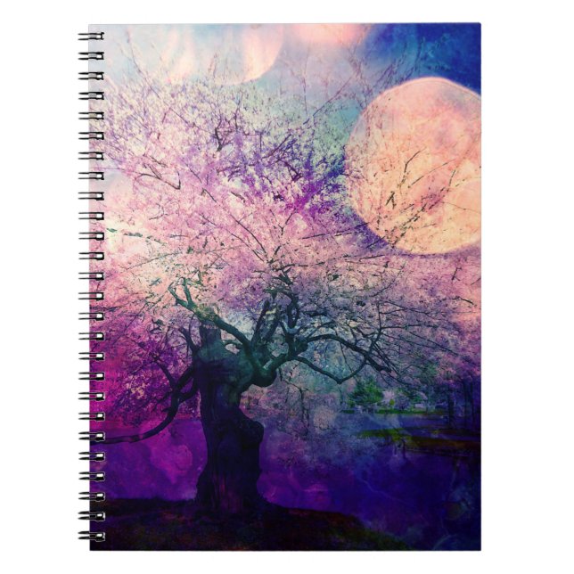 Mystical Tree and Night Moon Notebook (Front)