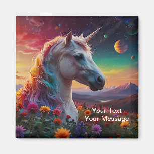 Mystical Unicorn a Cosmic Dream -Tranquil Majesty Magnet